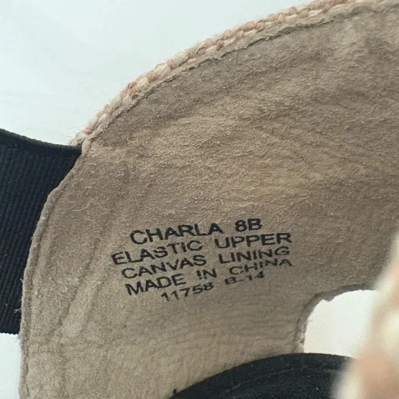 Ralph Lauren Black and Tan Espadrille Wedges - Picture 9 of 10